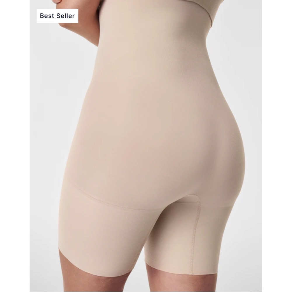 SPANX Seamless Power SPANXsculpt High Waisted Mid-Thigh Short in Nude
